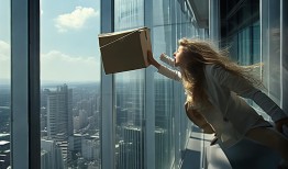 惊险一幕！女子从43楼抛下行李箱，竟称没拿住