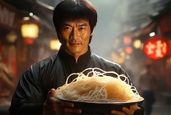 刀锋下的微笑，李连杰出院后以一碗刀削面‘面’对人生，传递健康‘面’貌