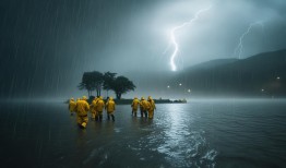承德雨中孤岛，暴雨中的坚守与救援