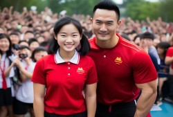 全红婵开学首日，与飞人苏炳添同框，体育界最萌身高差引爆校园热潮！
