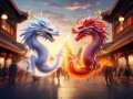 京城奇观，晚高峰的双龙戏珠—白龙赤龙共舞长安街