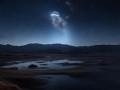 夜空奇谭新疆奇景，不明飞行物夜空惊现，是外星来客还是自然奇观？
