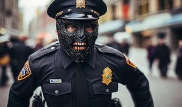 高速惊现‘恐怖面具侠’交警，这波操作，我们也是头一回见！
