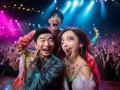 跨界追星大作战，陈梦、黄晓明共赴岳云鹏演唱会，笑点与萌点齐飞！