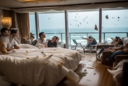 三亚游客遭遇台风奇遇，海景房秒变风扇房，笑料百出！