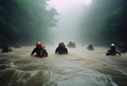 直击湖北咸丰暴雨内涝现场，雨中的水帘洞大冒险