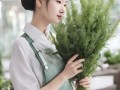 艾草花束，长沙花店的新绿富翁
