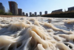 沈阳河畔惊现泡沫奇观，官方紧急行动，这可不是泡泡经济的预兆！