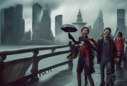 独家揭秘台风来袭，外滩被困游客大揭秘，一场乌龙背后的幽默与温情