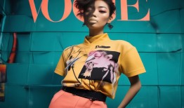 时尚新宠儿！辛芷蕾以国际巨星T恤征服Vogue单封，演绎另类奢华风尚