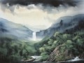 局部暴雨全景，一场自然界的水墨画