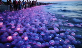 海滩奇观还是生物灾难？俄一海滩大规模水母聚集引居民恐慌
