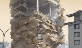 美使馆断舍离大动作！十几个领事馆突然消失，留学生的签证该往哪跑？配图，一栋大楼被拆除的卡通示意图）