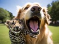 狗狗的大胃王时刻，意外叼回一只豹猫幼崽