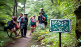 奇闻趣谈驴友登山偶遇蛇出没告示牌，是自然警告还是恶作剧？
