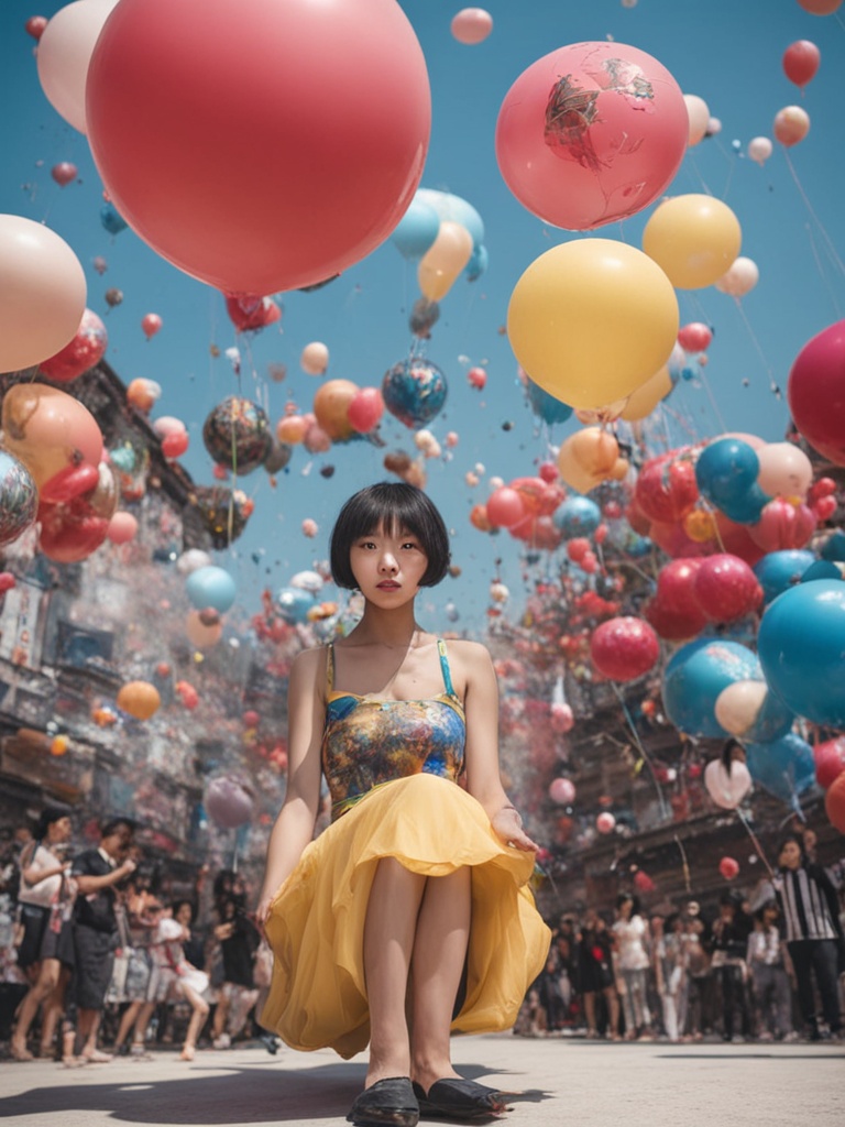 辛芷蕾变身气球少女？空中飞人竟成新潮流？