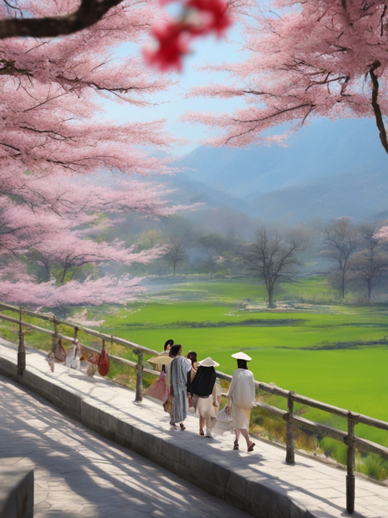 春和景明，游客尽享浓浓春意