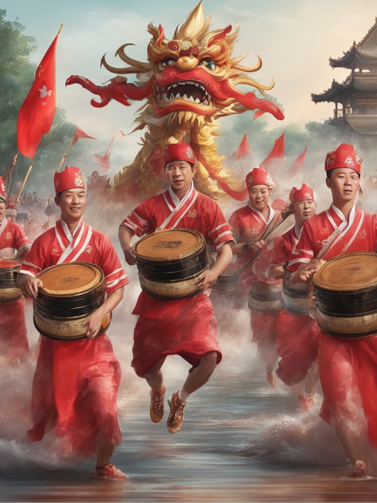 佛山龙舟赛，鼓手帅出新高度，网友直呼这简直是吴彦祖附体！
