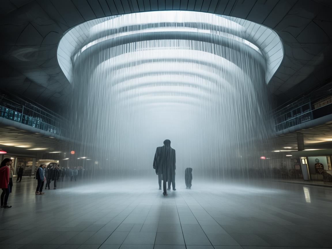 成都东站惊现水帘洞，是雨神眷顾还是排水系统大逃亡？