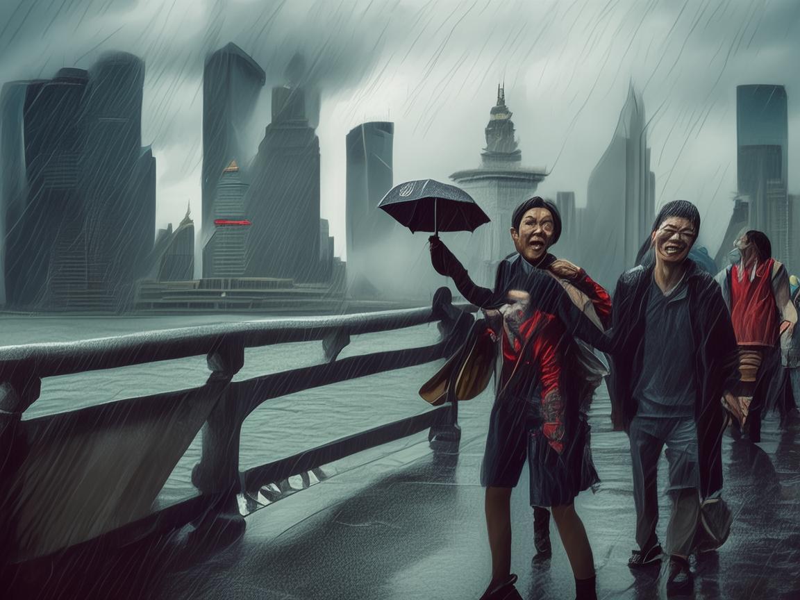 独家揭秘台风来袭，外滩被困游客大揭秘，一场乌龙背后的幽默与温情
