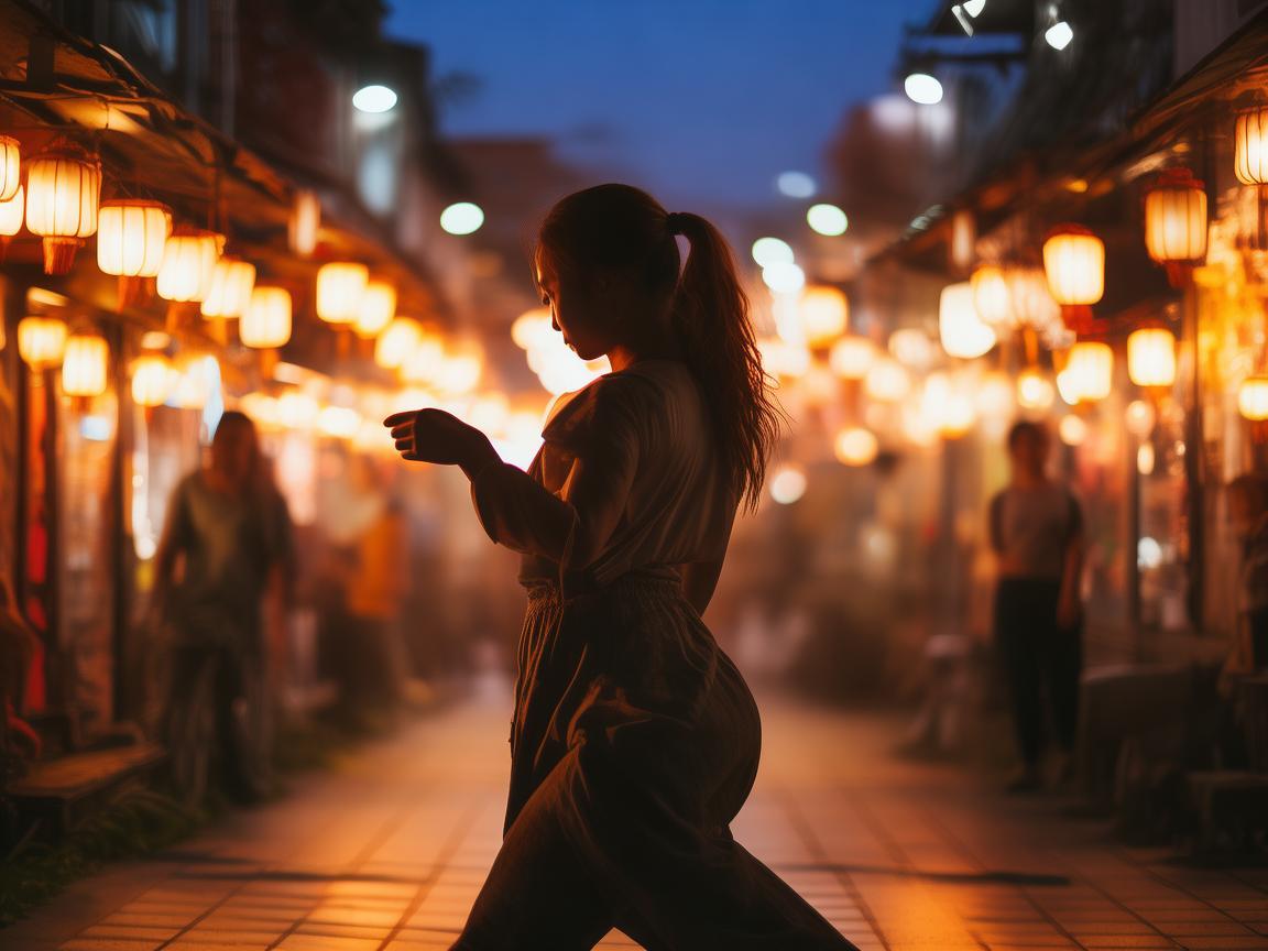 残影舞动，夜市星光，双腿截肢女子的‘团宠’之路