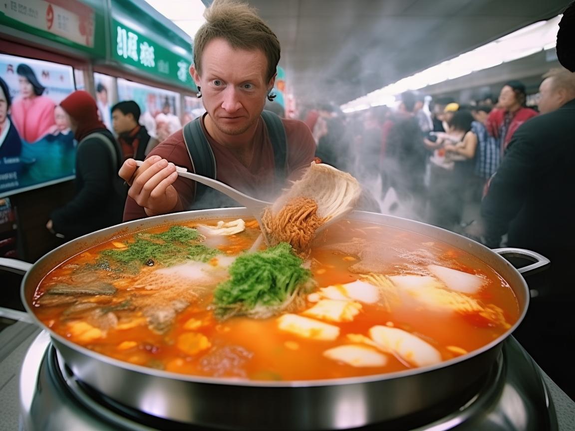 地铁奇遇记，外国游客的火锅底料挑战