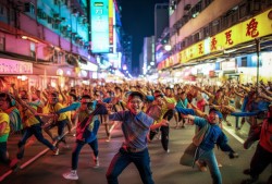 暴走团‘嗨’翻香港街头，音乐与宁静的交响乐章