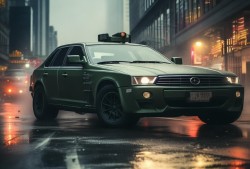 重庆铁甲对决，轿车违规掉头遭遇装甲车，上演现实版速度与激情