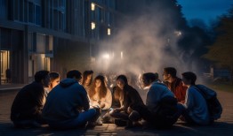 高校宿舍楼下的烟雾缭绕与学生的吐槽大作战