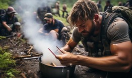 荒野求生赛，烧红泥土治拉肚子？这波操作我服！