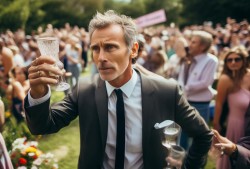 半个葬礼，41岁男子以幽默之名，告别单身生活新篇章