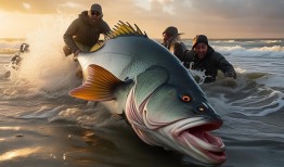 巨鱼出没！渔民捕获160斤石斑鱼王，众人合力拖上岸