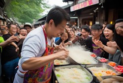 广西奇趣美食大揭秘，男子自制炮米花，笑翻全城！