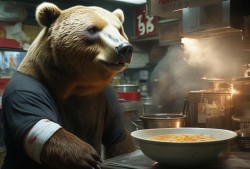 熊出没在拉面店，日本店员被熊袭击后，依然坚守岗位，一碗拉面温暖人心