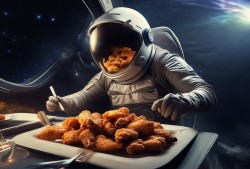太空美食家，中国航天员在太空烤鸡翅的星际冒险