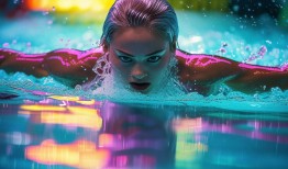 万乐天，50米仰泳赛场上的水中飞鱼