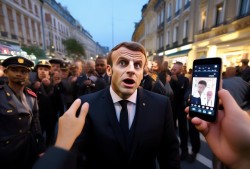 马克龙遭遇‘特殊’路检，一场意外的‘国际通话’