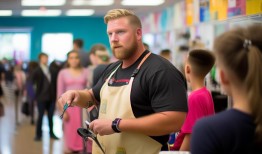 体育老师变身Tony老师，校园里的技术流理发师