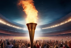 火炬点燃，全运会上的震撼时刻