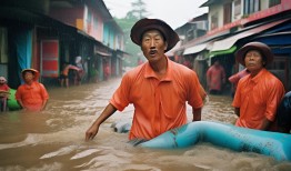 菲律宾水灾警戒升级，当地华人笑对风雨，共筑家园防线