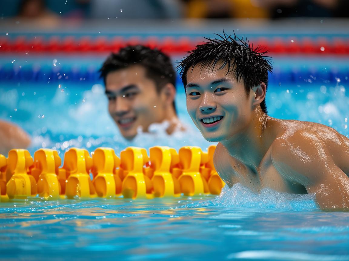 泳池新星闪耀，张展硕200米自由泳再夺金，潘展乐紧随其后斩获铜牌